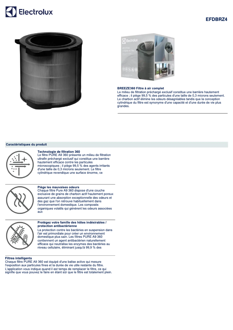Page n°1 - Manuel utilisateur Electrolux EFDBRZ4