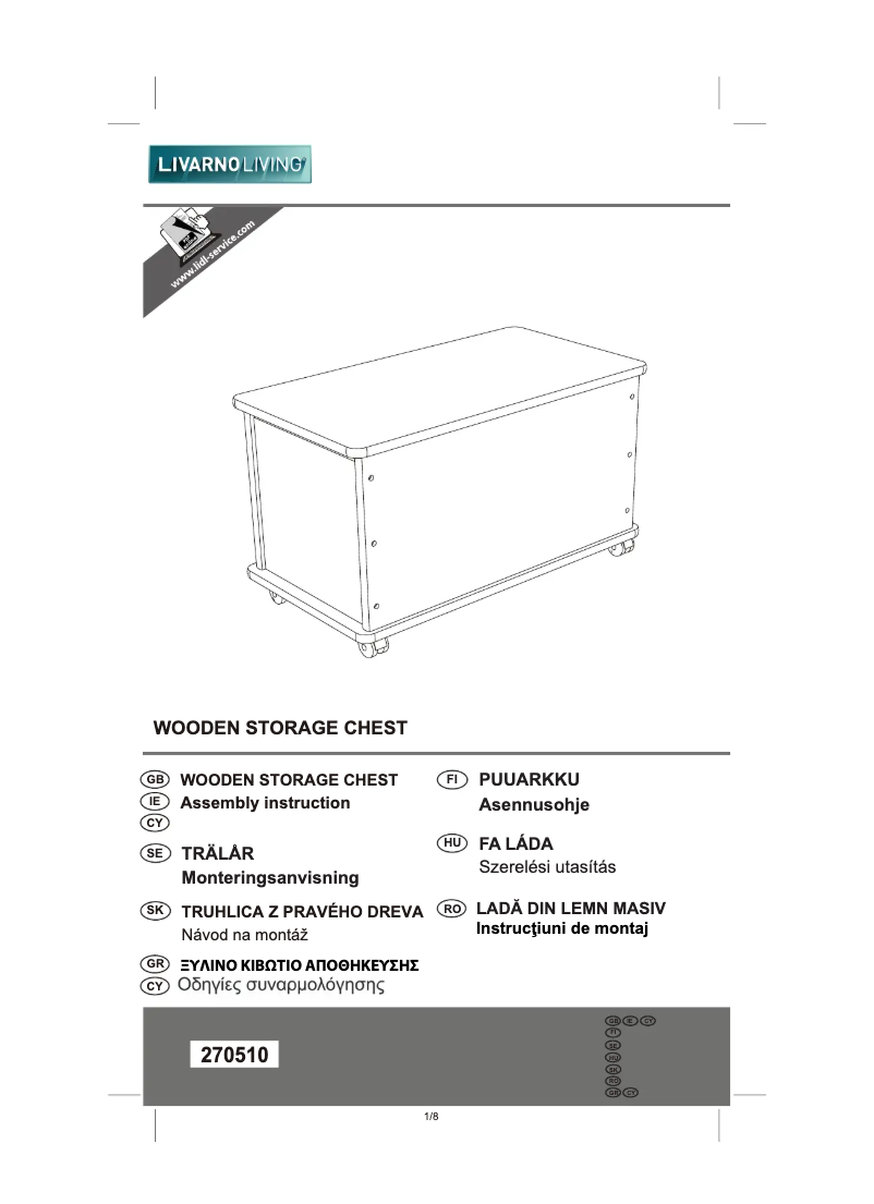 Page 1 de la notice Manuel utilisateur Livarno Lux IAN 270510