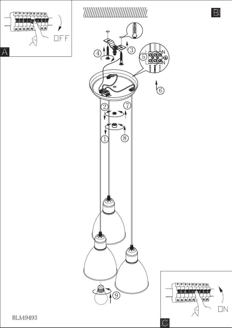 Page 1 de la notice Manuel utilisateur Eglo Vintage Priddy 1