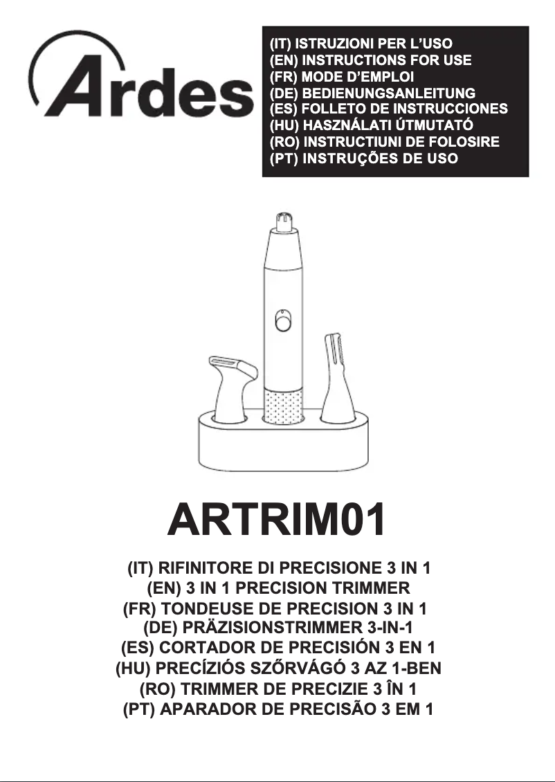 Page 1 de la notice Manuel utilisateur Ardes Trimmy SET ARTRIM01