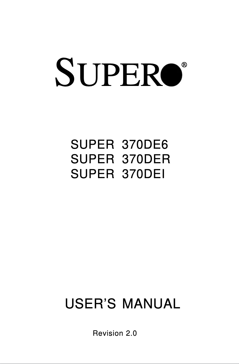 Image de la première page du manuel de l'appareil 370DEI