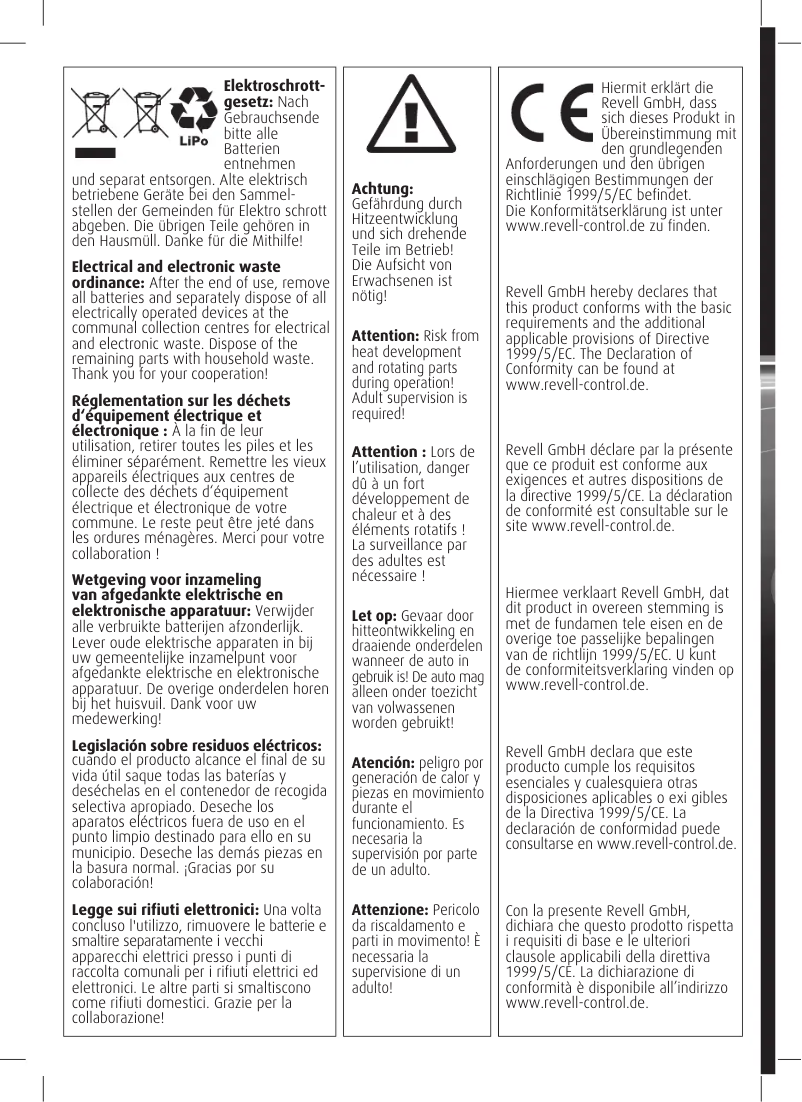 Page 1 de la notice Manuel utilisateur Revell Spot