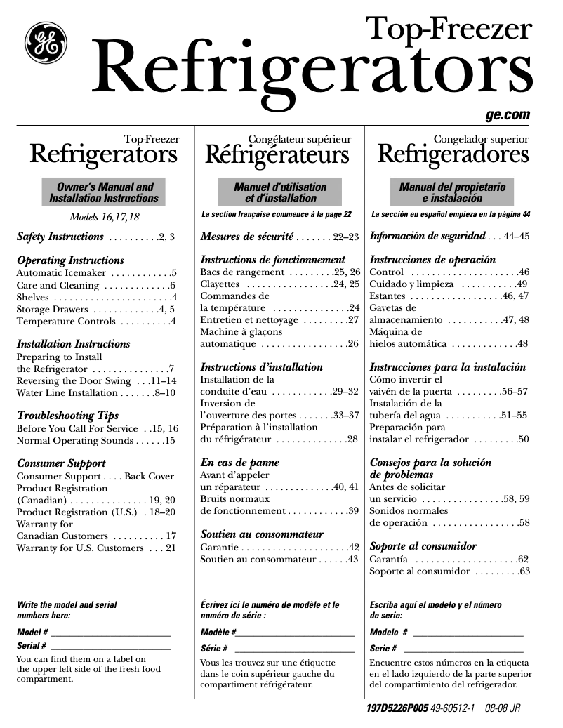 Page n°1 - Manuel d'utilisation et d'entretien Hotpoint HTS18CCSRCC