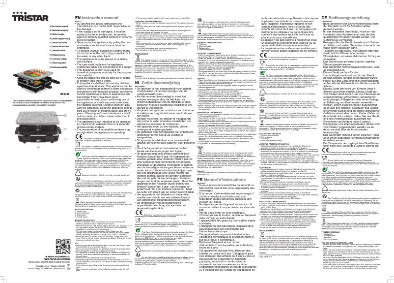 Page n°1 - Manuel utilisateur TriStar RA-2745