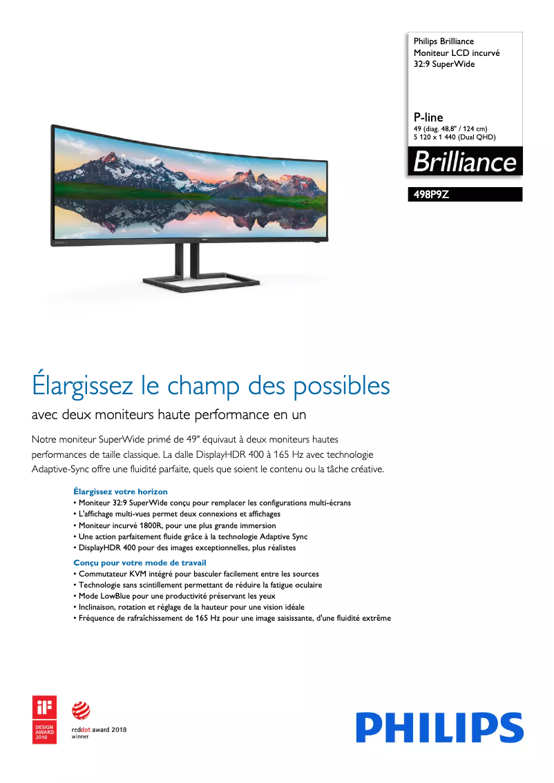 First page image of the manual for P Line 498P9Z