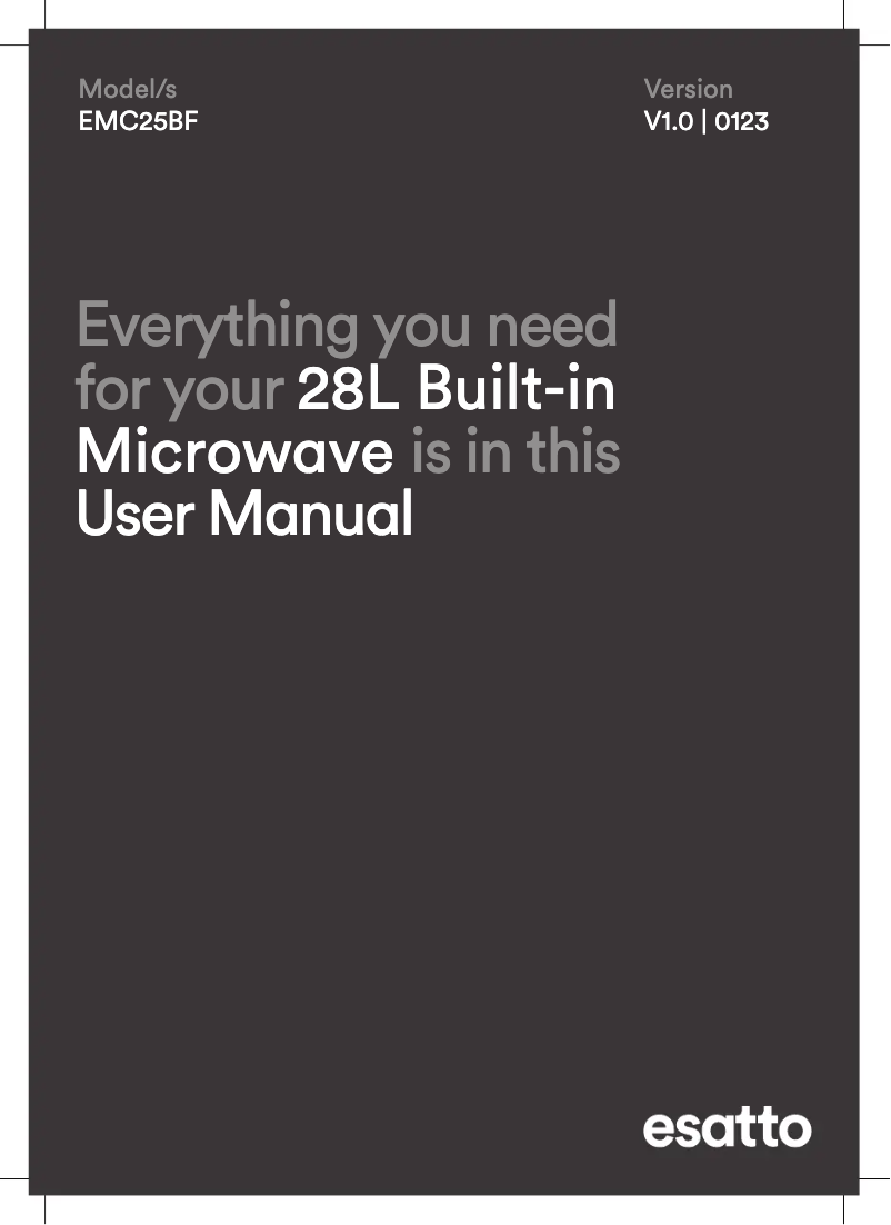 Page 1 de la notice Manuel utilisateur Esatto EMC25BF
