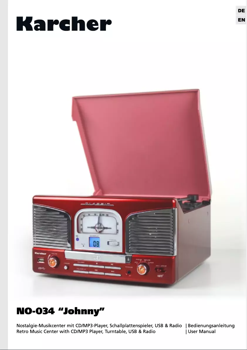 Página 1 del manual Manual de usuario Karcher Audio NO-034 Johnny