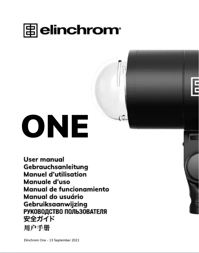 Page n°1 - Manuel utilisateur Elinchrom ONE