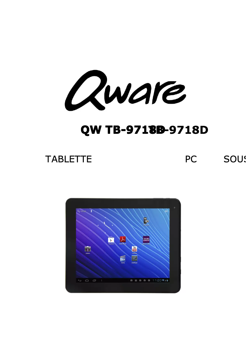 Page 1 de la notice Manuel utilisateur Qware TB-9718D