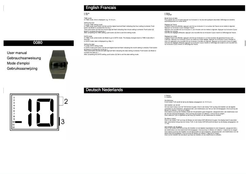 Page n°1 - Manuel utilisateur Davis 0080