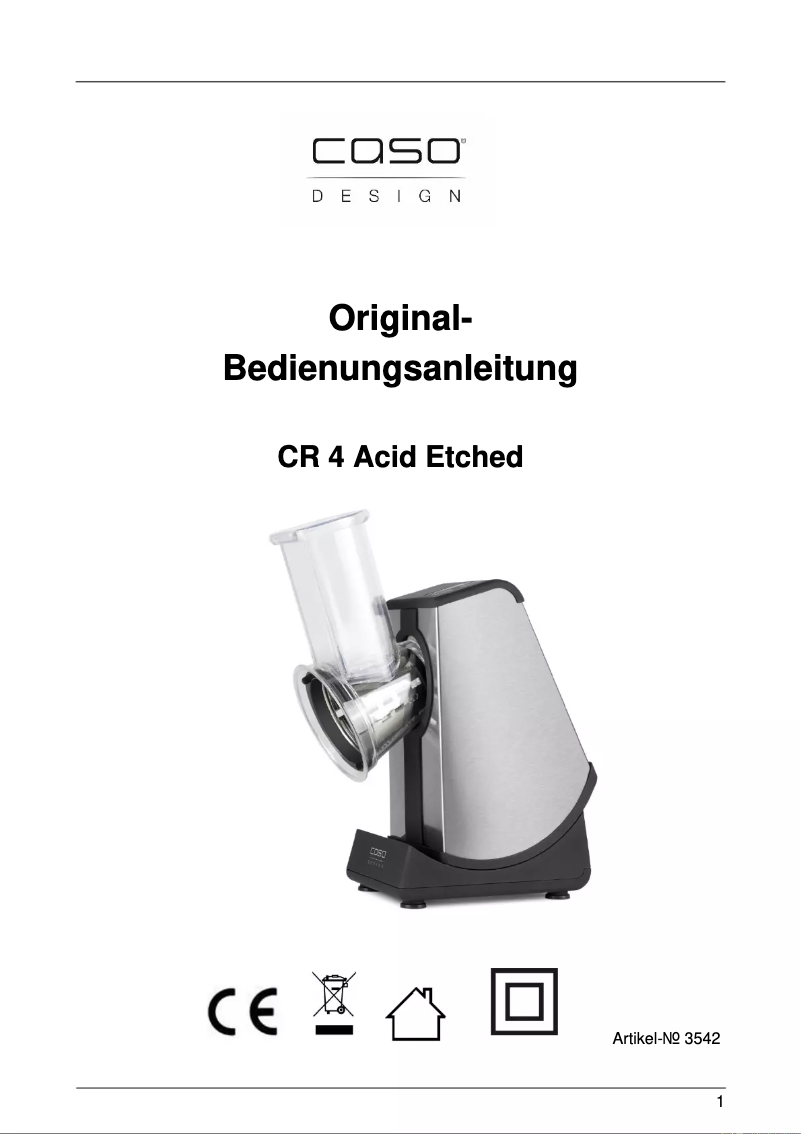 Página 1 del manual Manual de usuario Caso CR4 Acid Etched