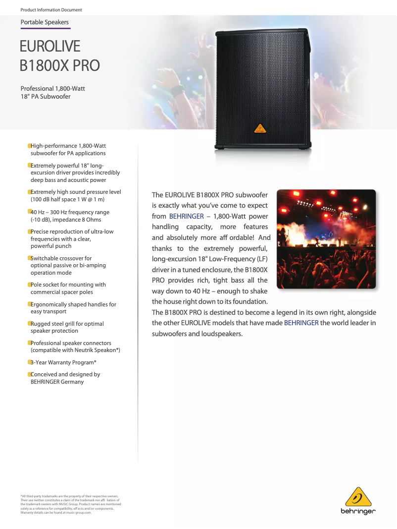 Image de la première page du manuel de l'appareil B1800X PRO