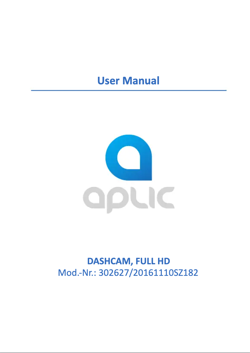 Page n°1 - Manuel utilisateur Aplic 302627
