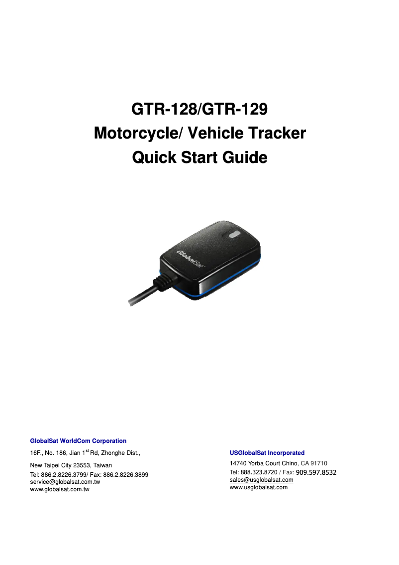 Image de la première page du manuel de l'appareil GTR-128