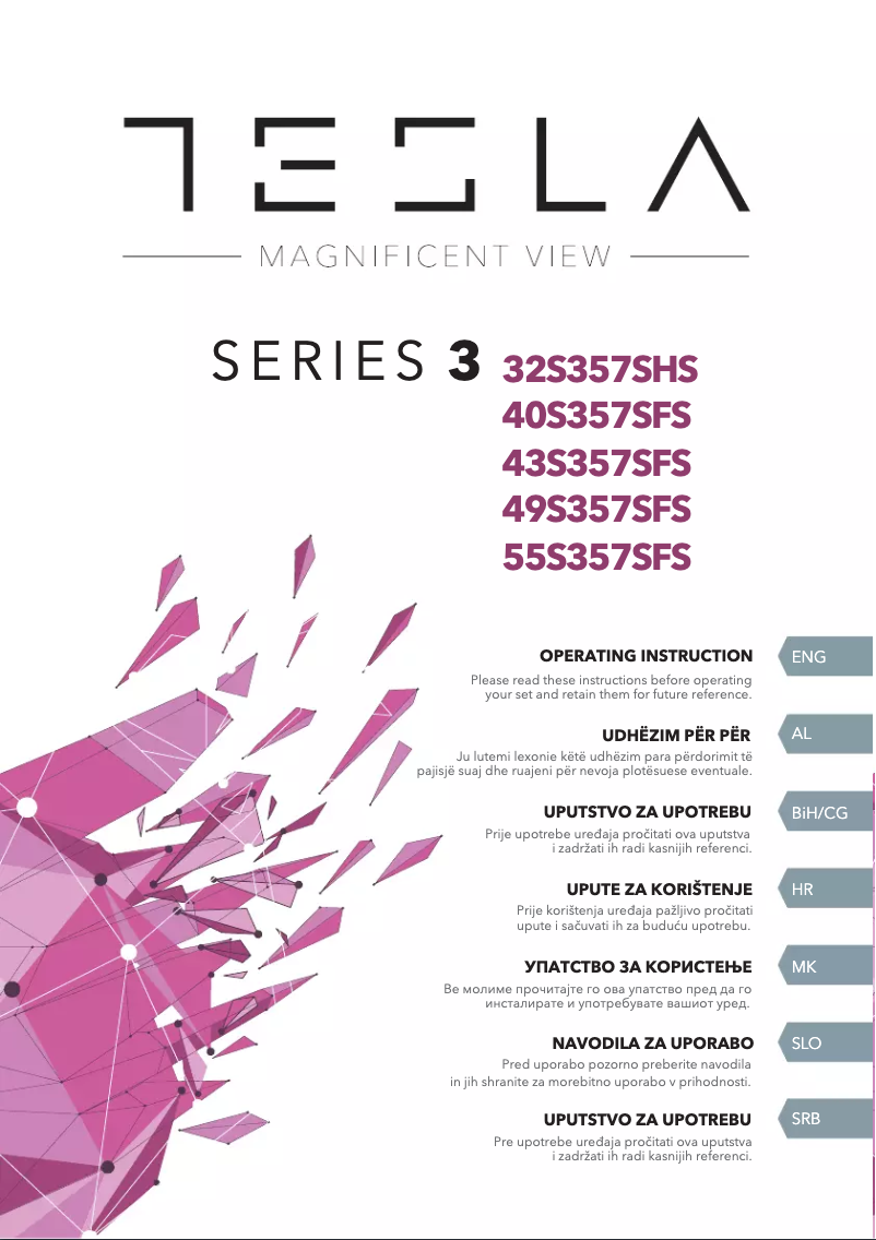 Page 1 de la notice Manuel utilisateur Tesla 49S357SFS