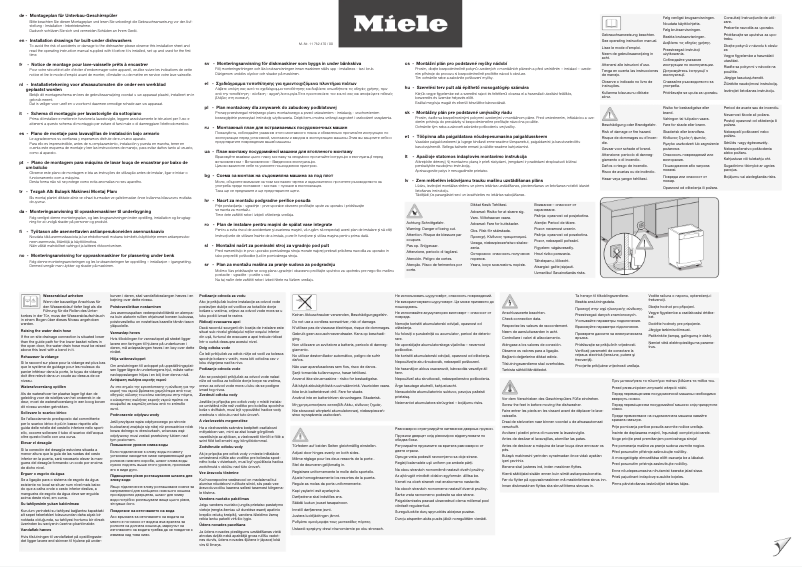 Page n°1 - Instructions / montage Miele PFD 101 U