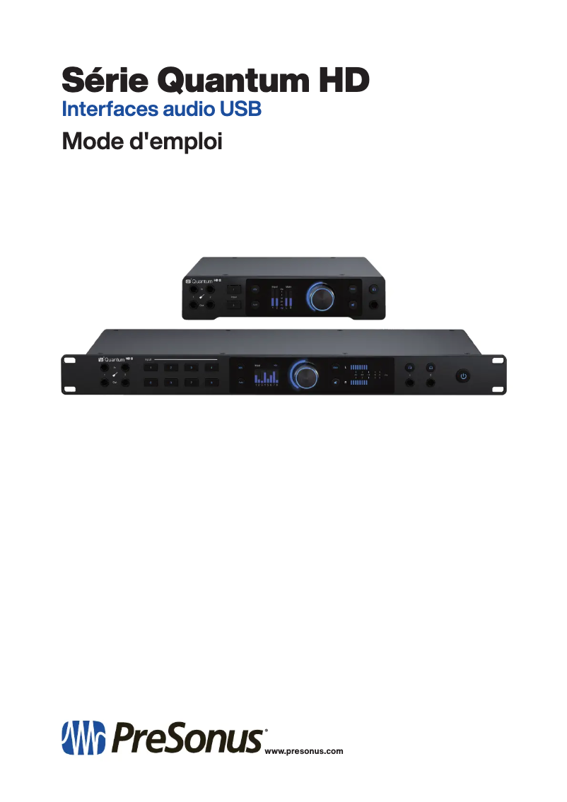 Page 1 de la notice Manuel utilisateur PreSonus Quantum HD 8