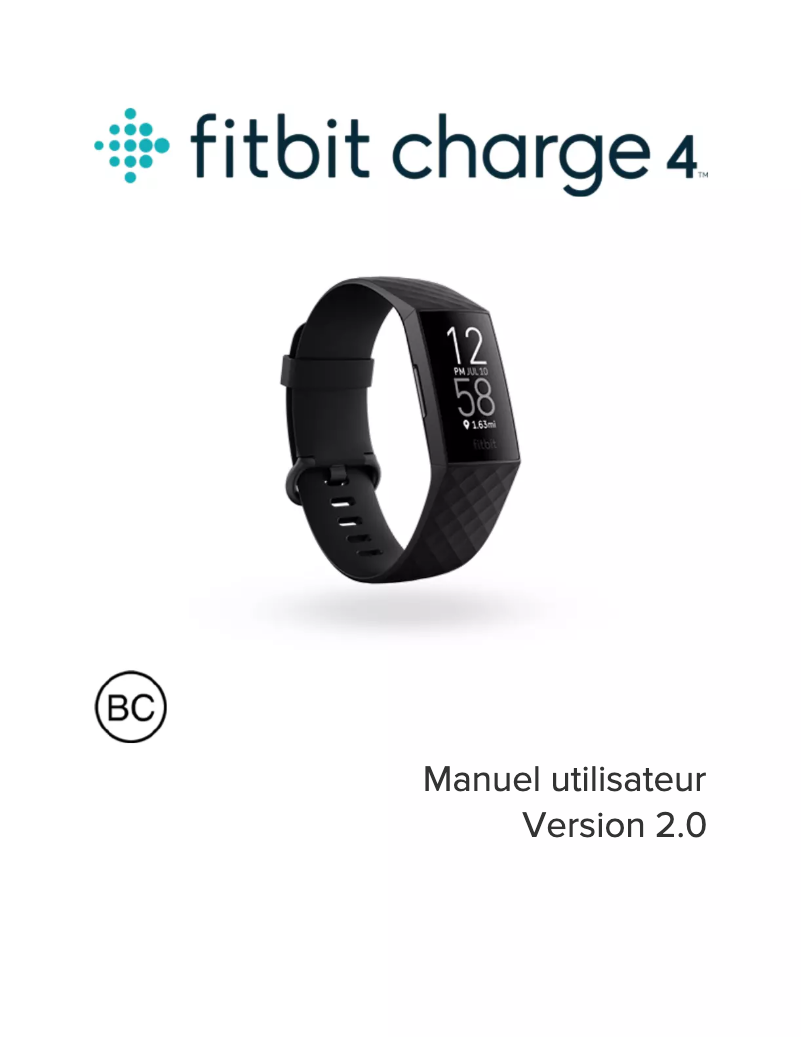 Page 1 de la notice Manuel utilisateur Fitbit Charge 4