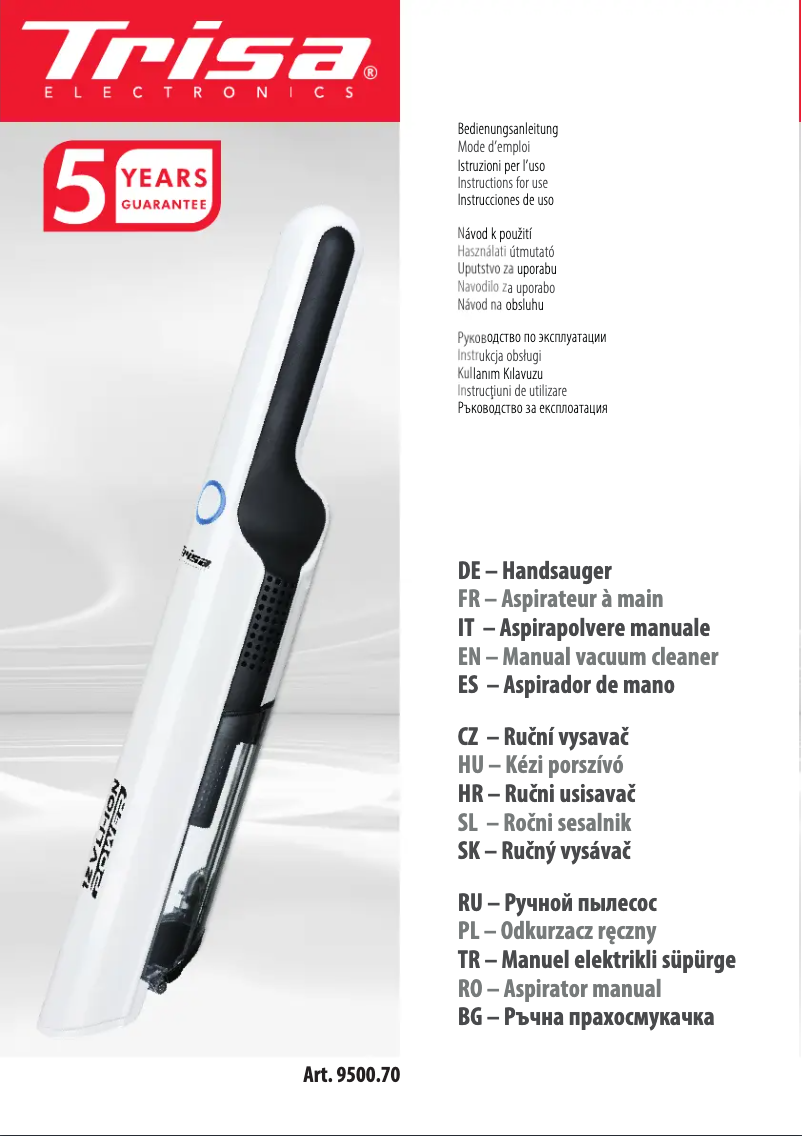 Page 1 de la notice Manuel utilisateur Trisa Quick Clean Comfort T0070