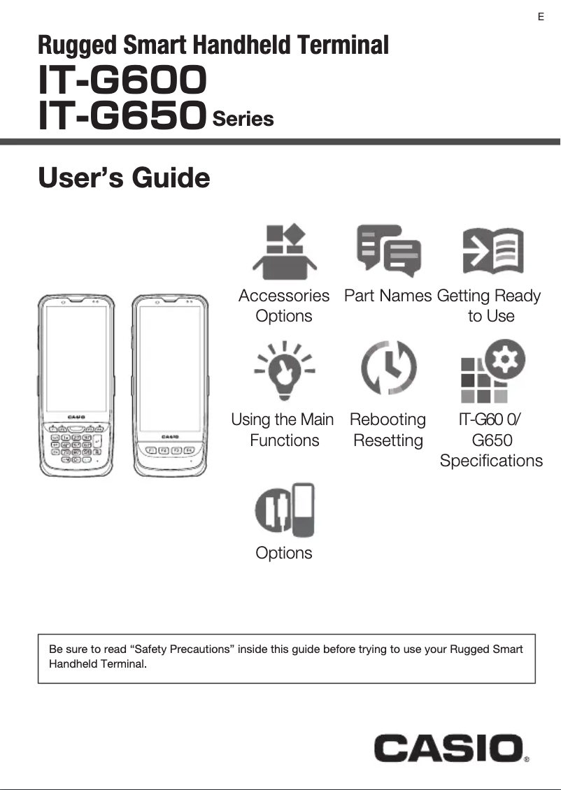Image de la première page du manuel de l'appareil IT-G650