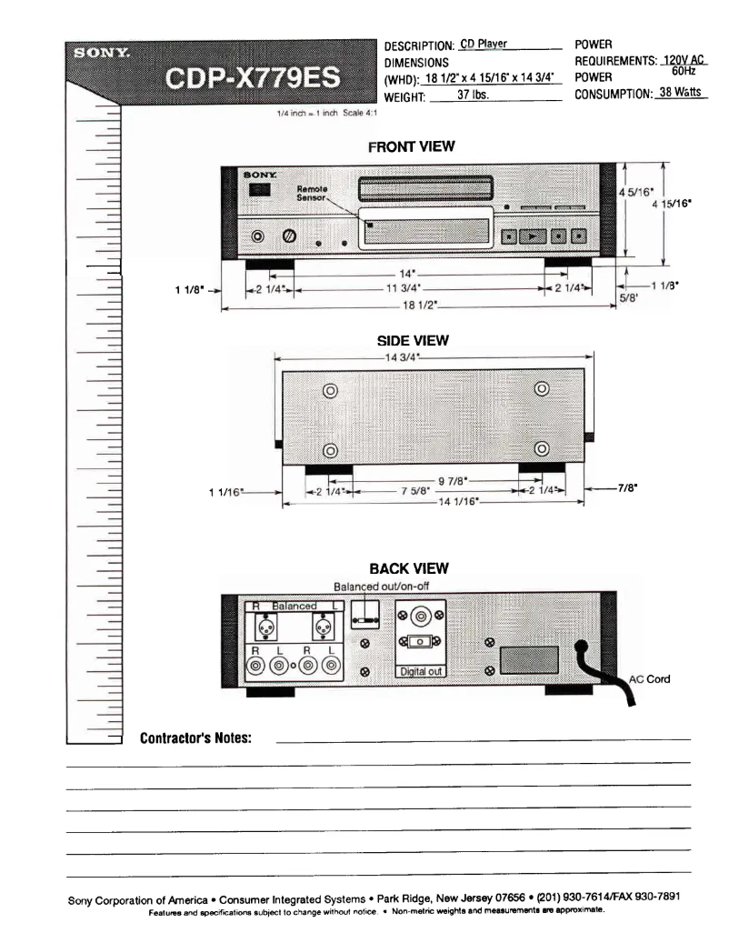 Image de la première page du manuel de l'appareil CDP-X779ES