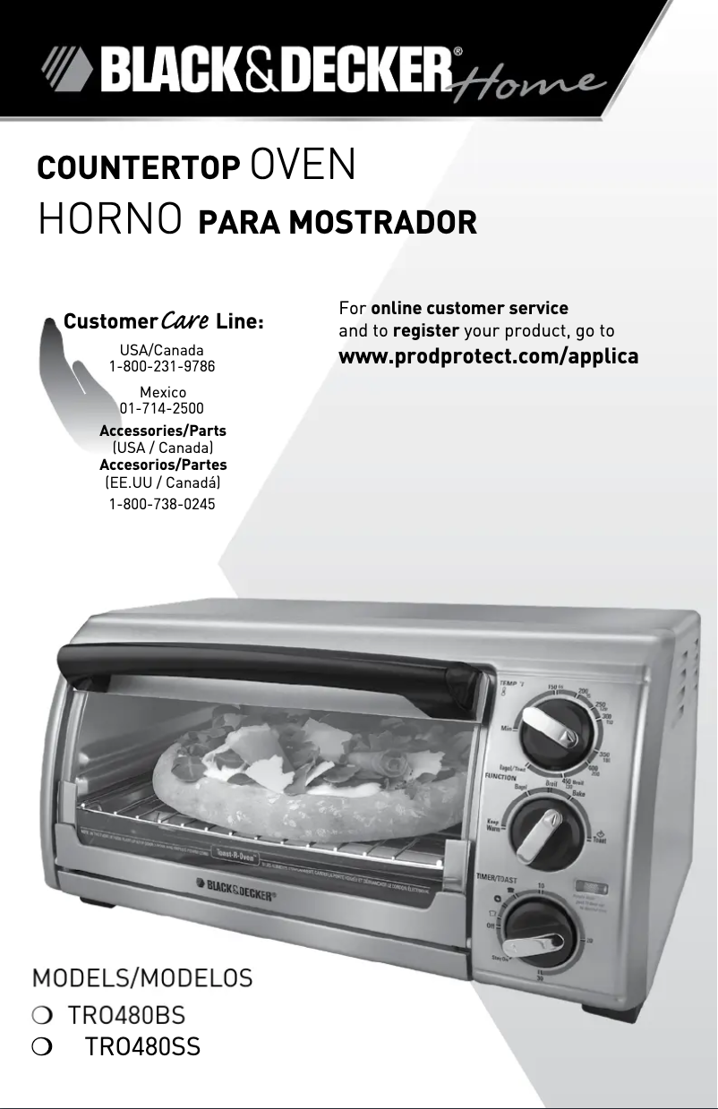 Page 1 de la notice Manuel utilisateur Black & Decker TRO480BS