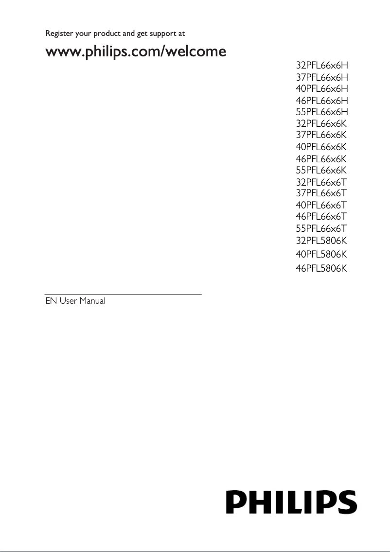 Image de la première page du manuel de l'appareil 32PFL6606T