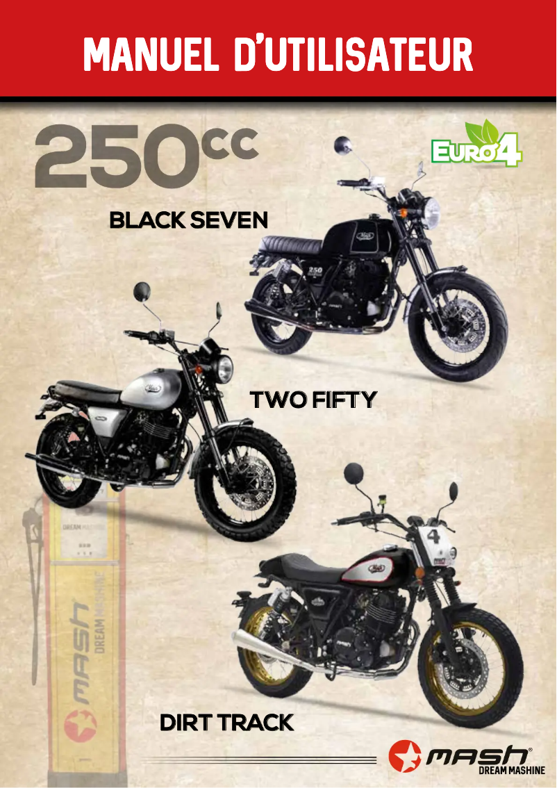 Image de la première page du manuel de l'appareil Black Seven 250cc (2018)