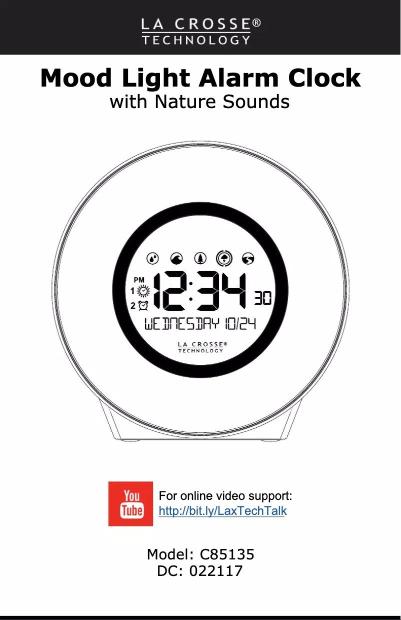 Page 1 de la notice Manuel utilisateur La Crosse Technology C85135