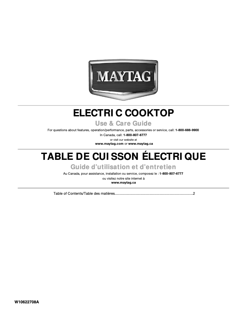 Page 1 de la notice Manuel utilisateur Maytag MEC9530BS