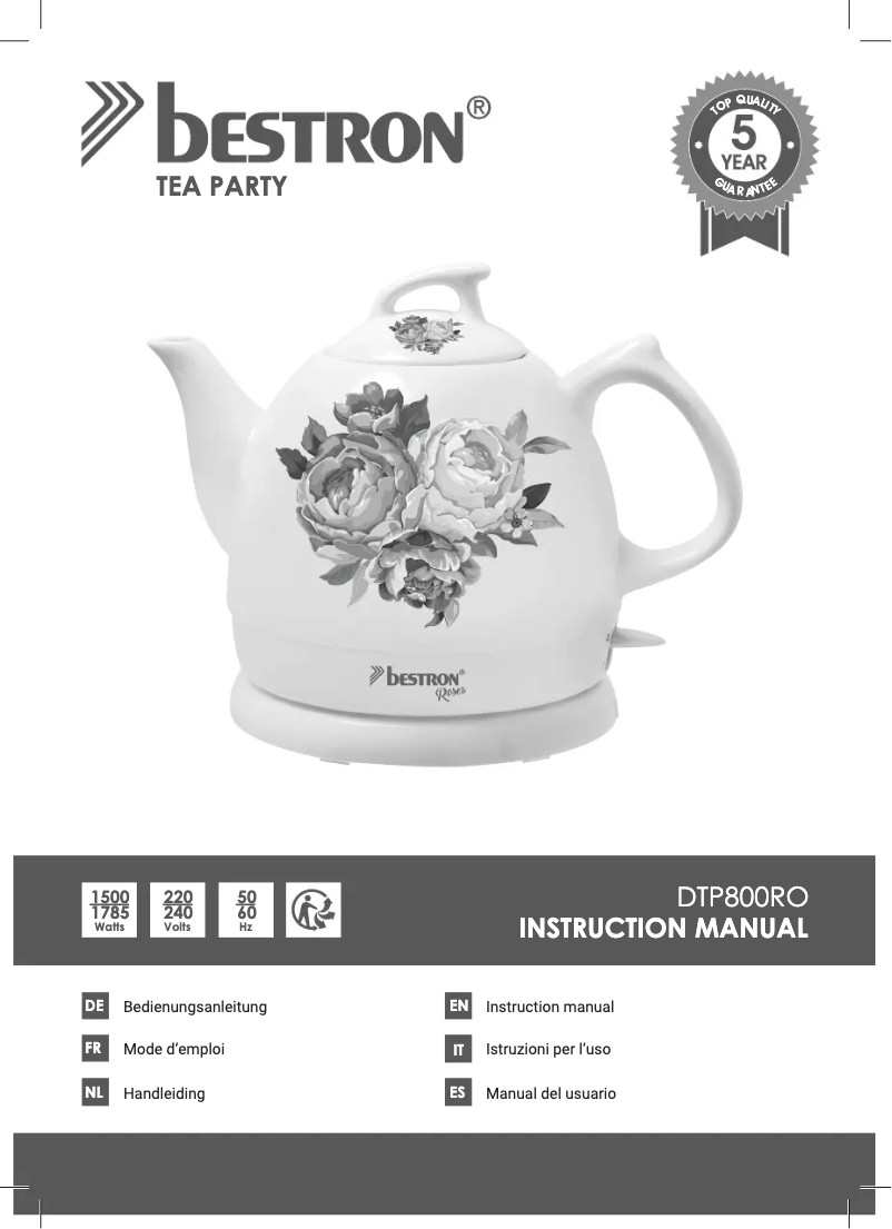 Image de la première page du manuel de l'appareil DTP800RO