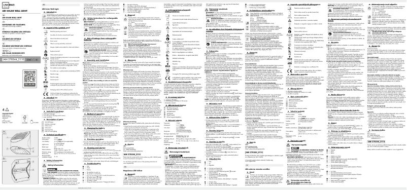 Page 1 de la notice Manuel utilisateur Livarno Lux 718-W