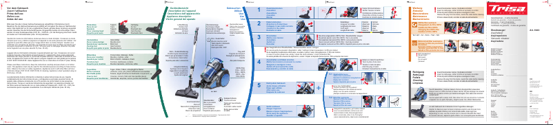 Page 1 de la notice Manuel utilisateur Trisa Cyclonic Comfort Clean T6352