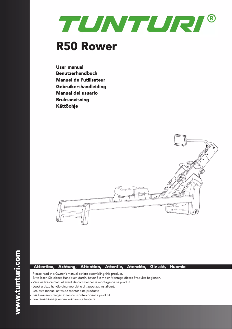 Page n°1 - Manuel utilisateur Tunturi Performance R50