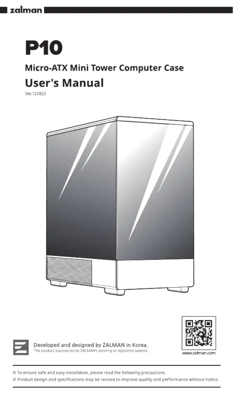 Image de la première page du manuel de l'appareil P10