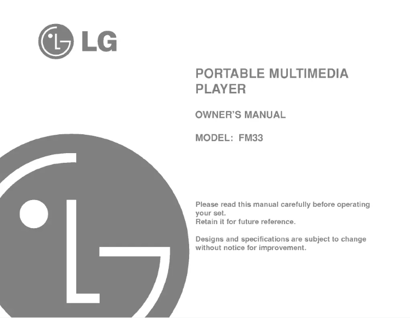 Page 1 de la notice Manuel utilisateur LG MF-FM33E2K