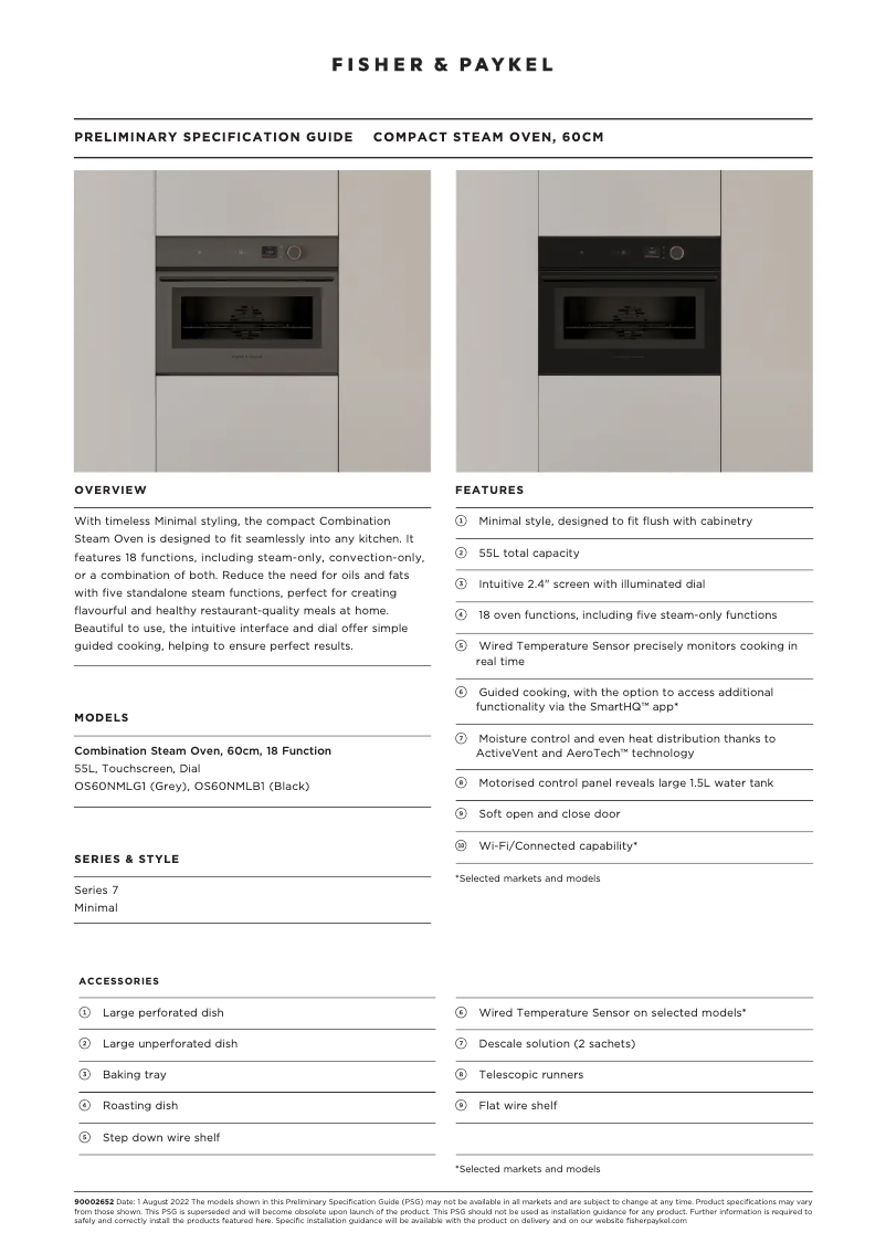 Image de la première page du manuel de l'appareil OS60NMLB1