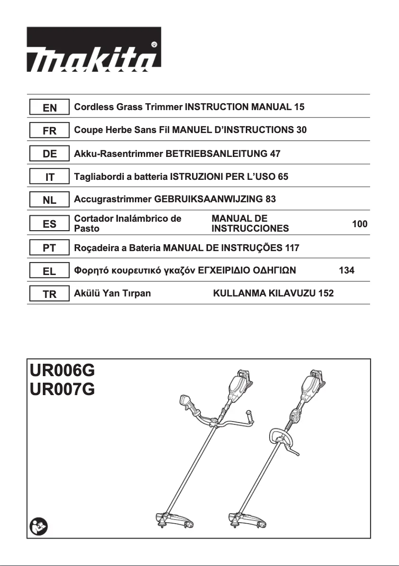 Page n°1 - Manuel utilisateur Makita UR007G