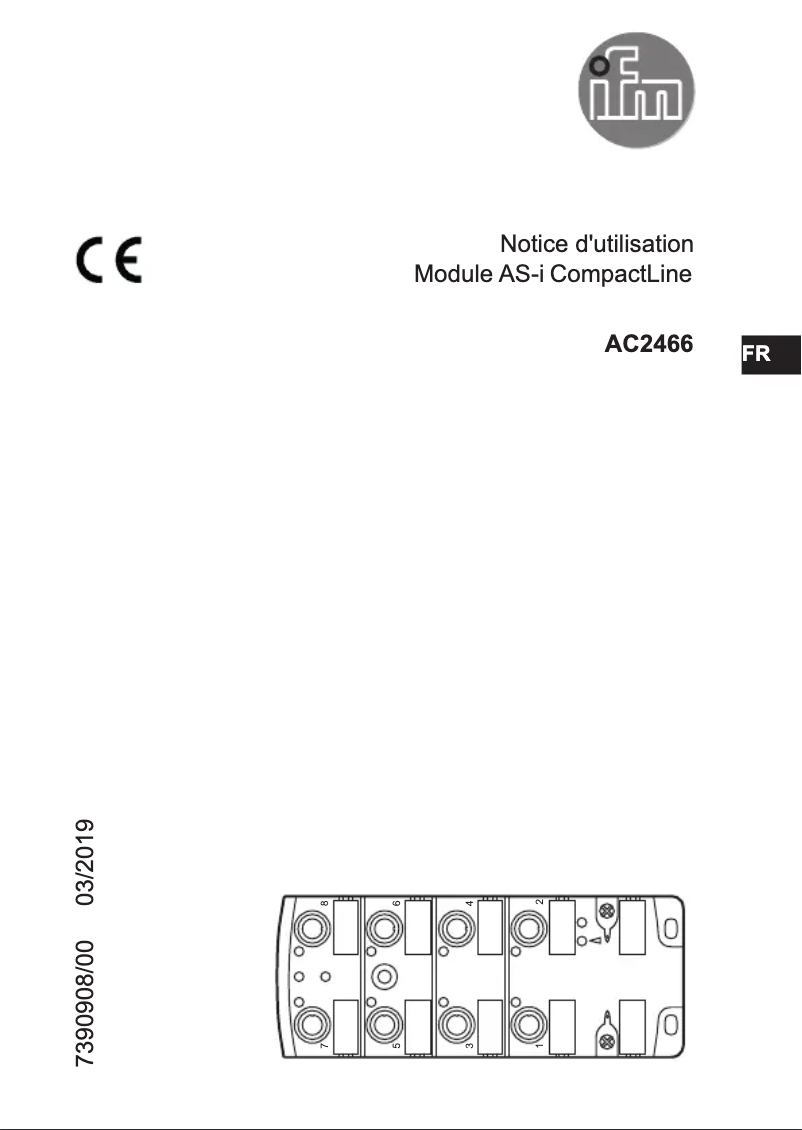 Page n°1 - Manuel utilisateur IFM AC2466