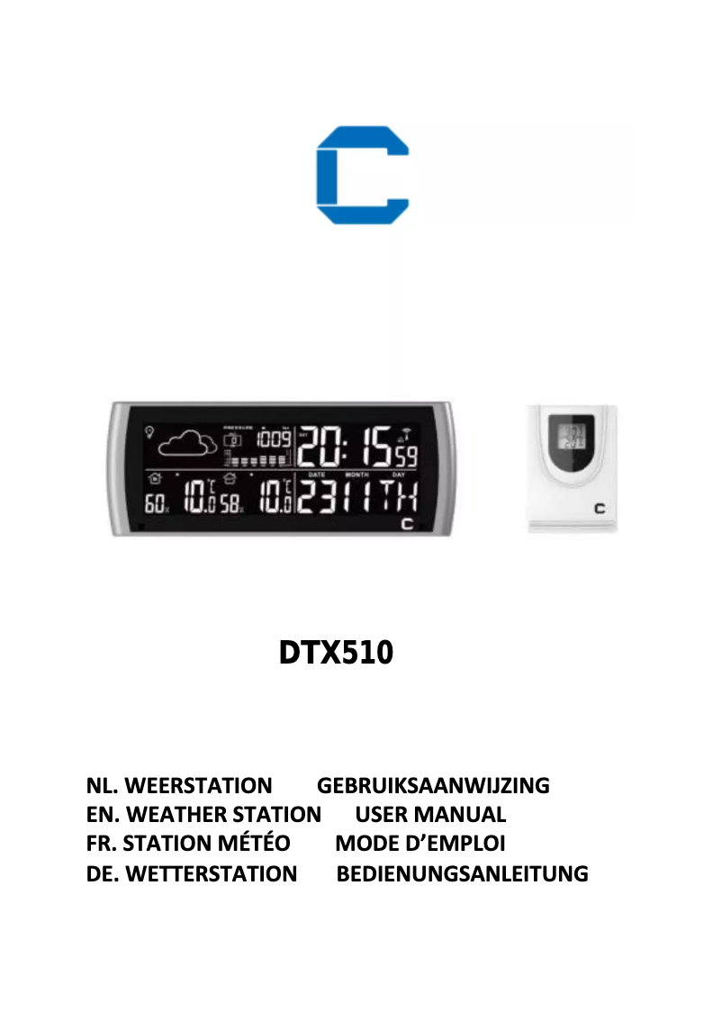 Page 1 de la notice Manuel utilisateur Cresta DTX510