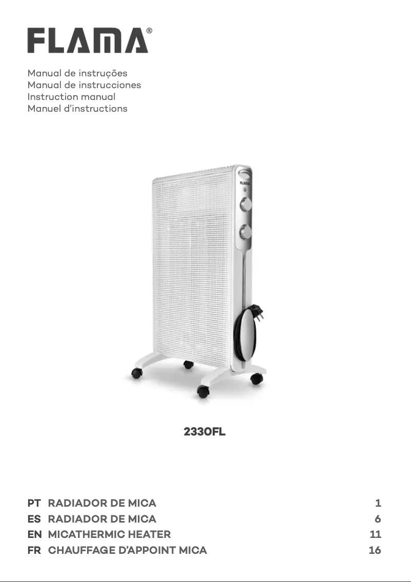 Image de la première page du manuel de l'appareil 2330FL