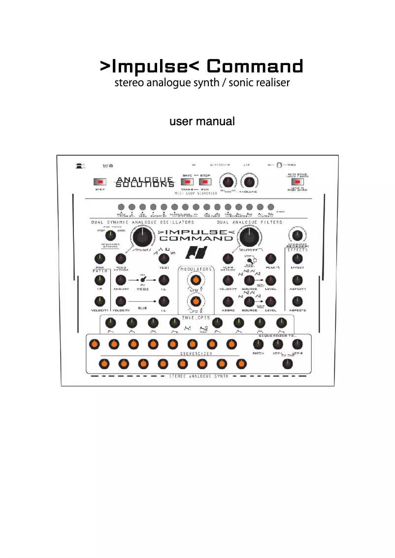 Image de la première page du manuel de l'appareil Impulse Command