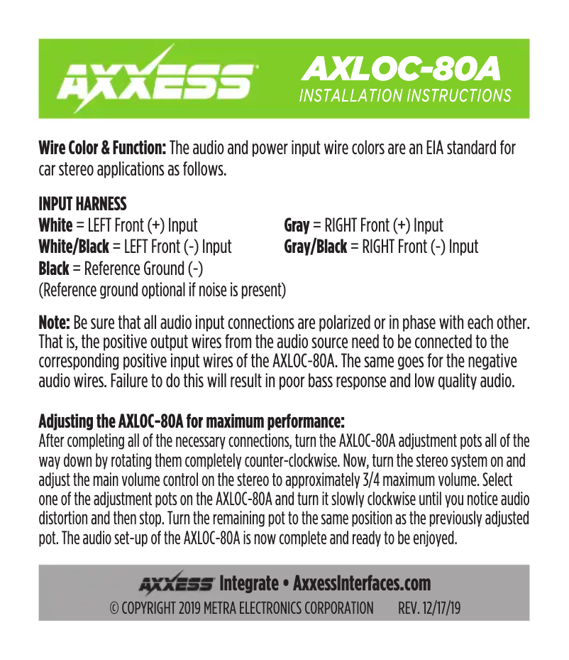 Página 1 del manual Manual de usuario AXESS AXLOC-80A