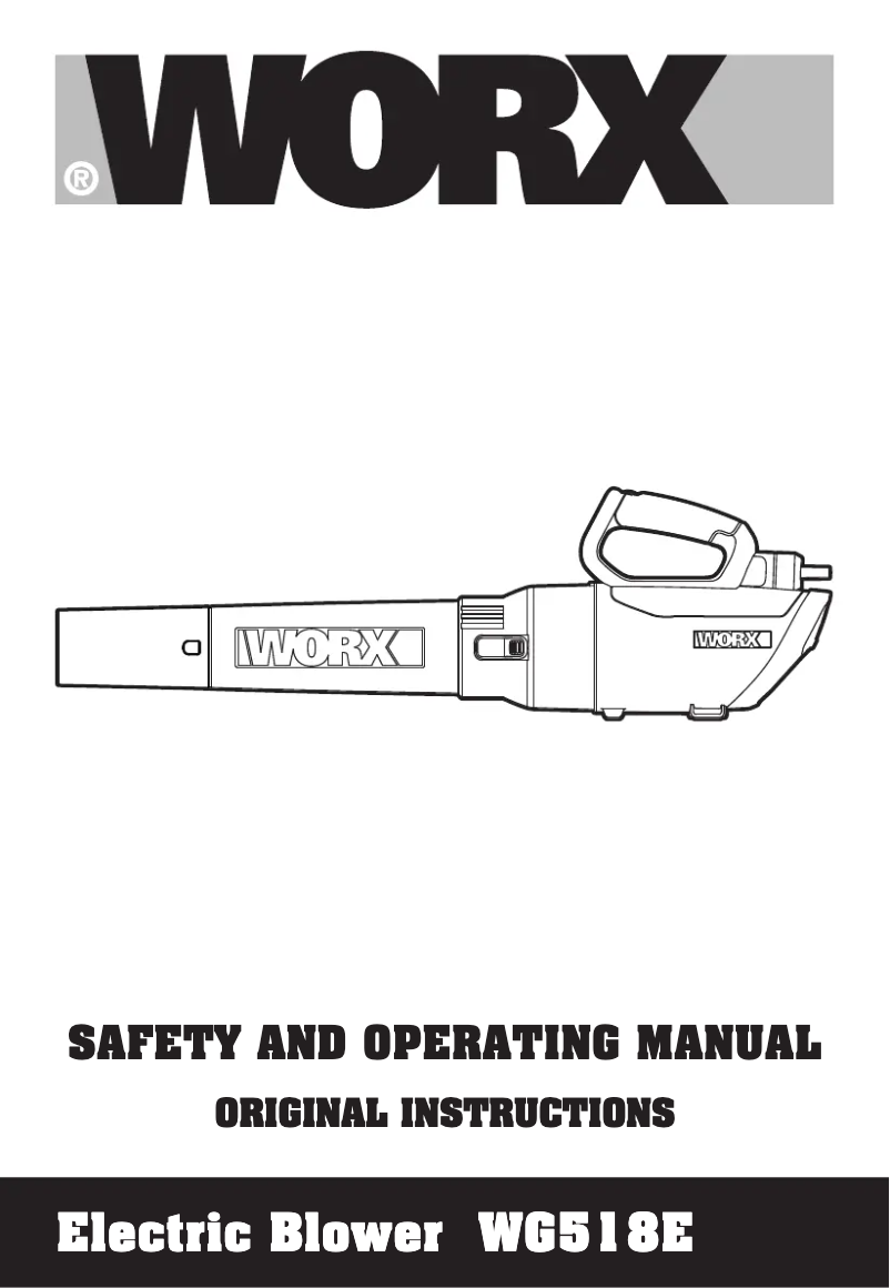 Page n°1 - Manuel utilisateur Worx WG518E