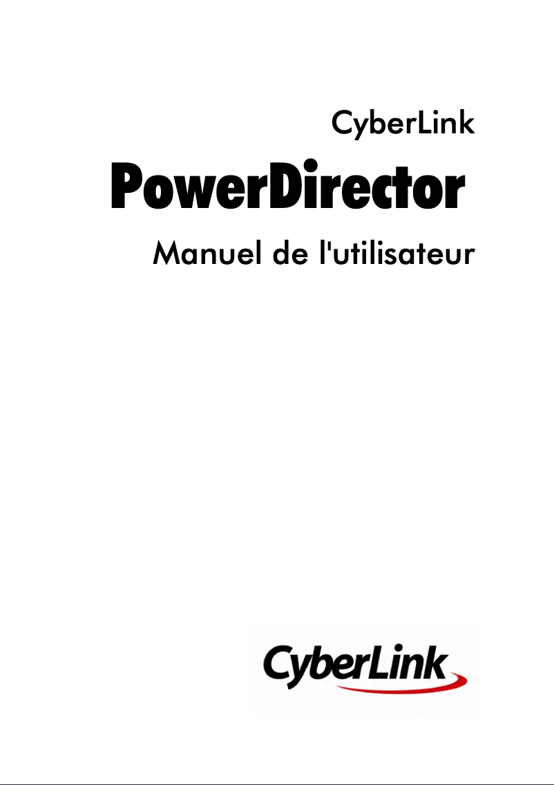 Page 1 de la notice Manuel utilisateur Cyberlink PowerDirector 11