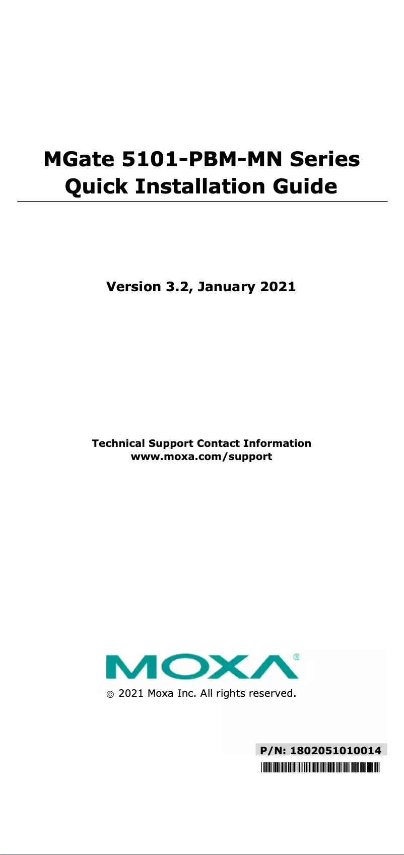 Page n°1 - Manuel utilisateur Moxa MGate 5101-PBM-MN