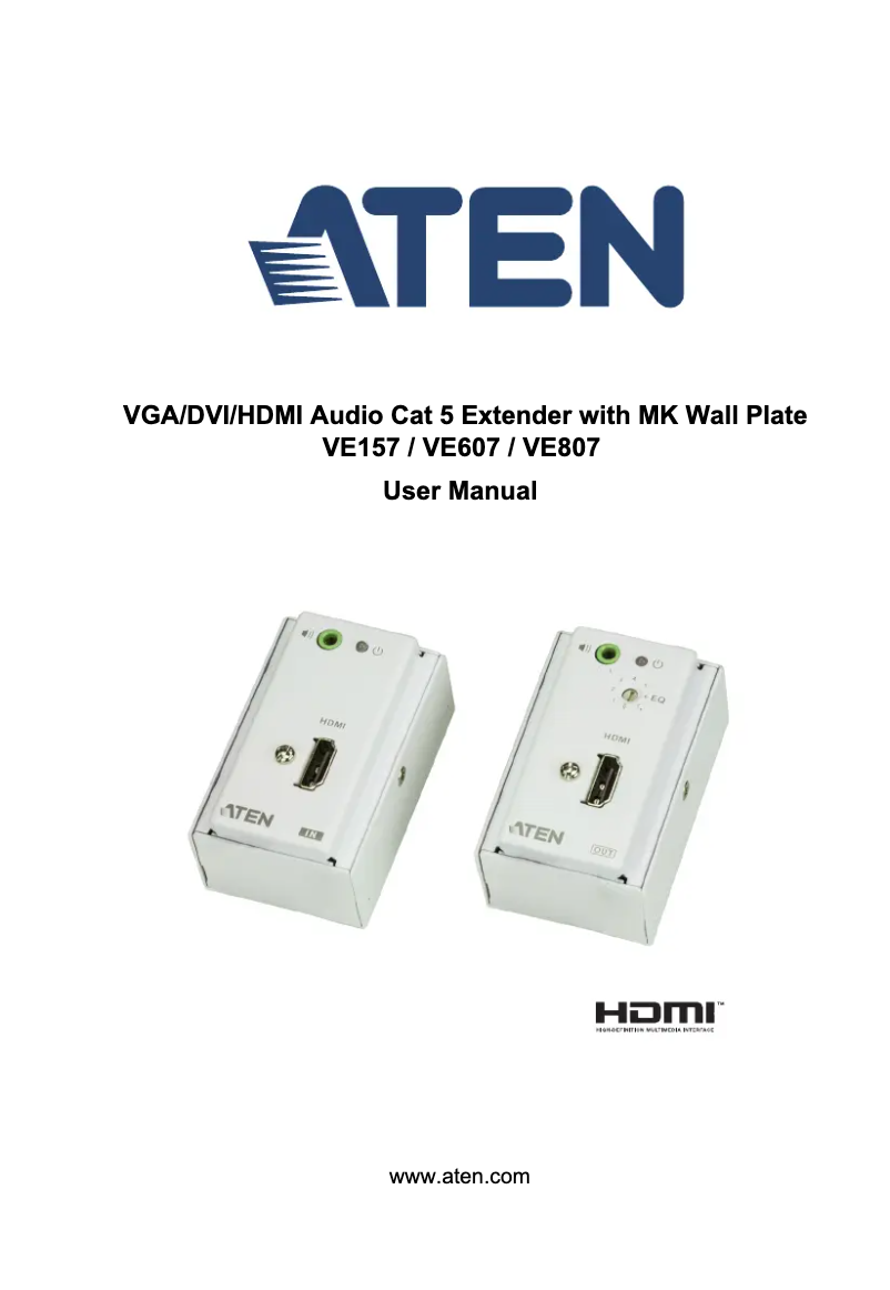 Image de la première page du manuel de l'appareil VE157