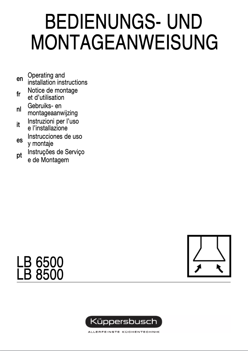 Page n°1 - Manuel utilisateur Küppersbusch LB 6500.0 E