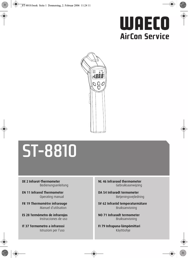 Page n°1 - Manuel utilisateur Waeco AirCon ST-8810
