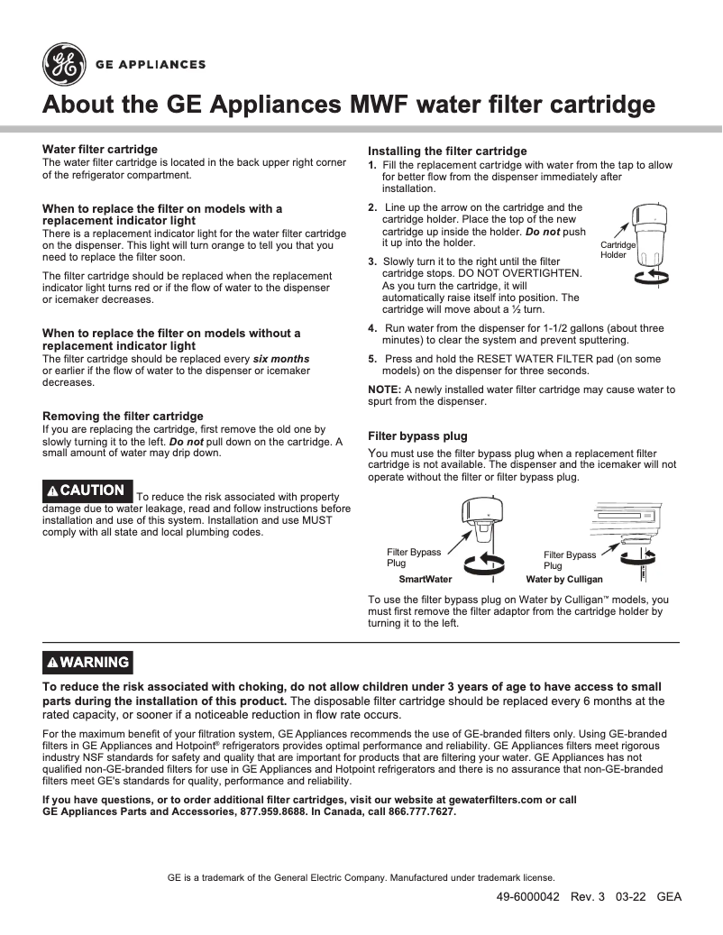 Page 1 de la notice Fiche technique GE Profile PNRQ20FBB